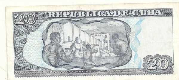 LA HABANA 20 PESOS 50 ANIVERSARIO MONCADA 2003 VF - Imagen 2