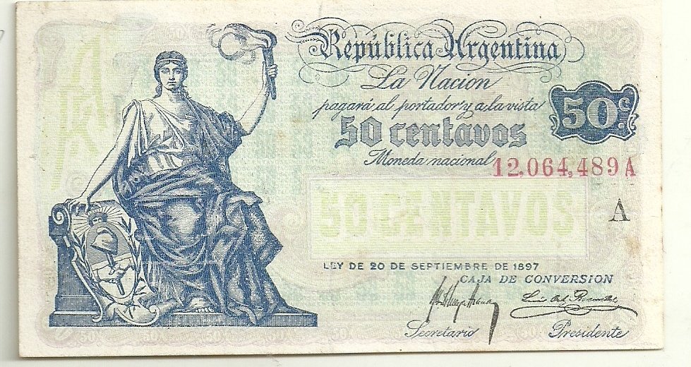 ARGENTINA 50 CENT CAJA DE CONVERSION BOT 1523 UNC