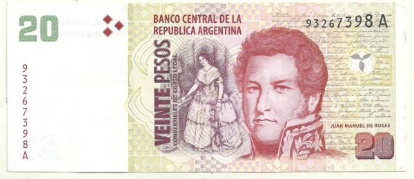 ARGENTINA 20 PESOS CONVERTIBLES BOT 3507 XF-