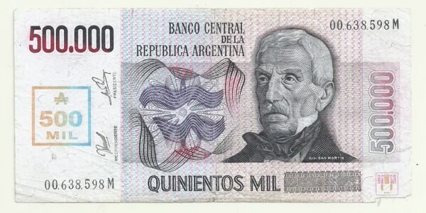 ARGENTINA 500000 AUSTRALES TRANSITORIOS BOT 2897 VF-