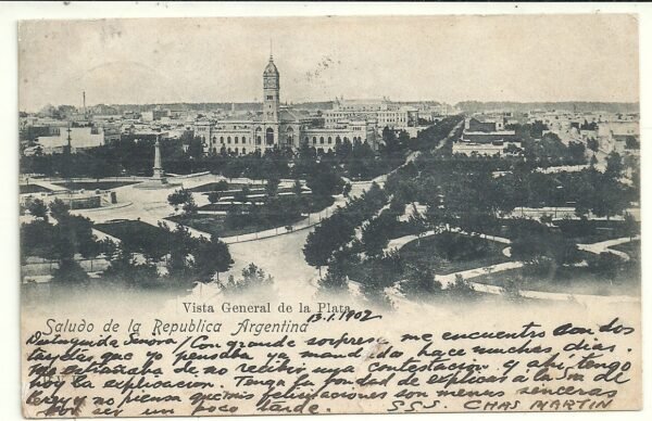 POSTAL VISTA GRAL DE LA PLATA 1902