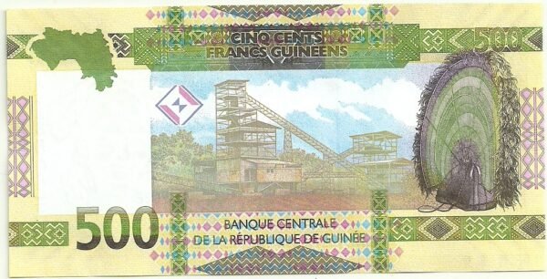 REPUBLICA DE GUINEA 500 FRANCS 2018 UNC - Image 2