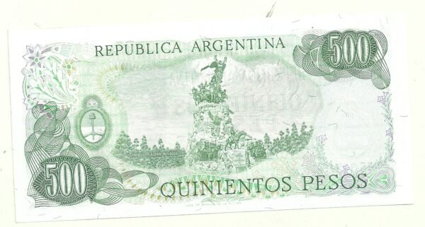 ARGENTINA 500 PESOS LEY BOT 2430a  UNC - Imagen 2