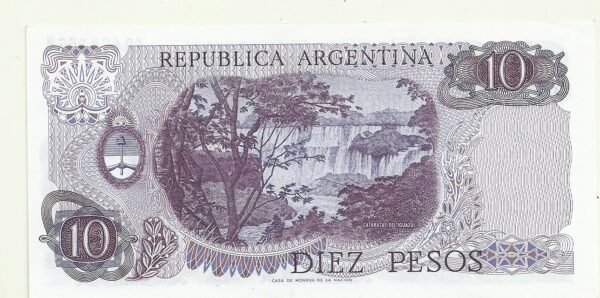 ARGENTINA 10 PESOS LEY BOT 2346 AU - Imagen 2