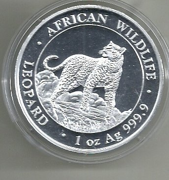 SOMALIA 100 SHILLINGS LEOPARDO ONZA 2022 PROOF PLATA 999