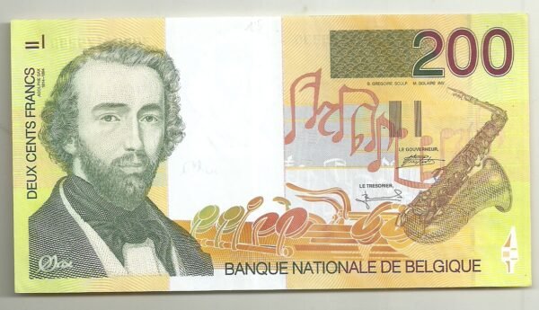 BELGICA 200 FRANCS P148a XF++