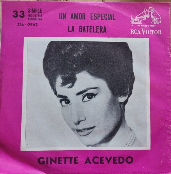 VINILO UN AMOR ESPECIAL GINETTE ACEVEDO - SIMPLE