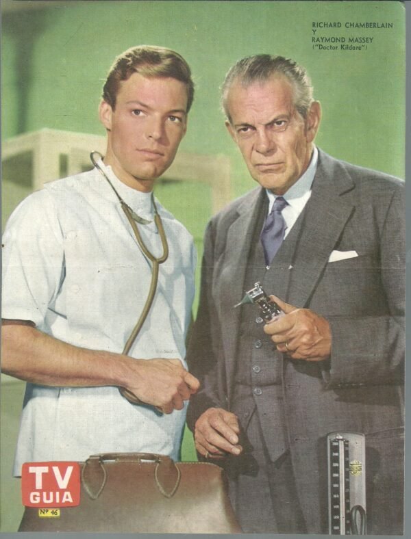 Poster Tv Guia N°46 -RICHARD CHAMBERLAIN Y RAYMOND MASSEY-DOCTOR KILDARE
