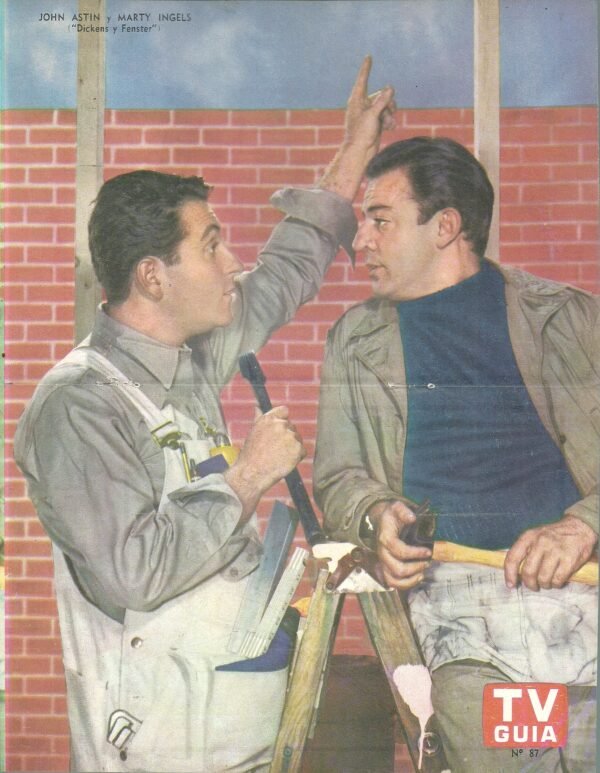 Poster Tv Guia N° 87 JOHN ASTIN Y MARTY INGELS- DIKENS Y FENSTER