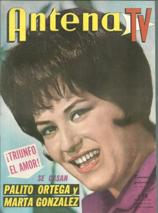 TAPA REVISTA ANTENA TV  RAMONA GALARZA