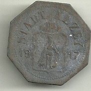 ALEMANIA 10 PFENNIG STADT ALZEY 1917 - Imagen 2