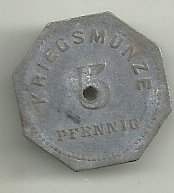 ALEMANIA 5 PFENNIG 1917 BENSHELM - Imagen 2