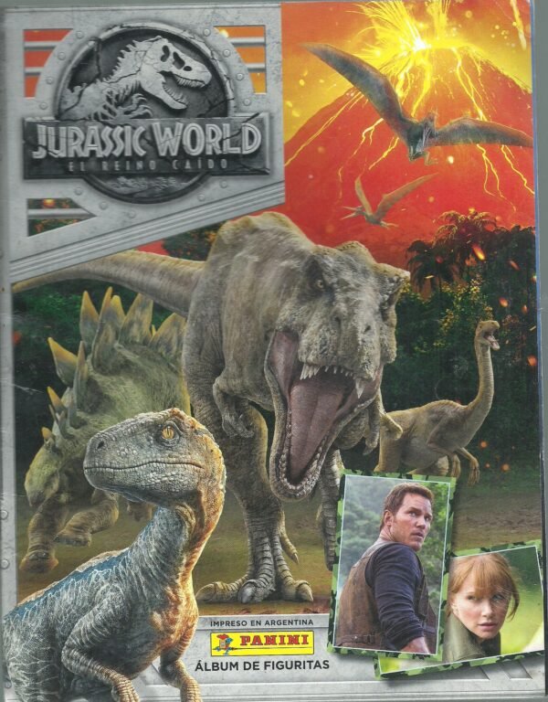 ALBUM JURASSIC WORLD EL REINO CAIDO INCOMPLETO