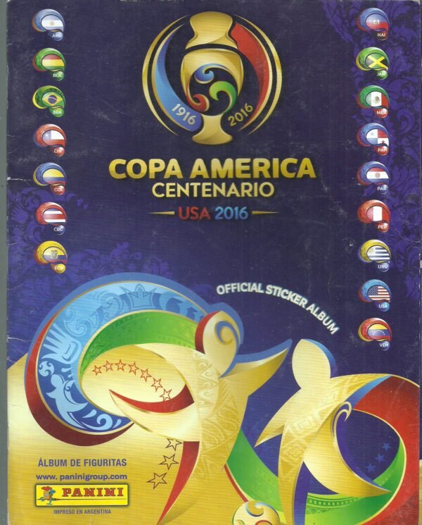 ALBUM FUTBOL COPA AMERICA CENTENARIO INCOMPLETO