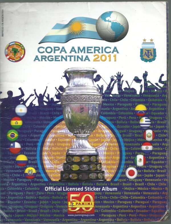 ALBUM FUTBOL COPA AMERICA 2011 INCOMPLETO FALTAN 26 FIGURITAS