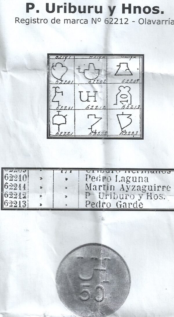 ARGENTINA FICHA P. URIBURO OLAVARRIA  N° 62212 - Imagen 2