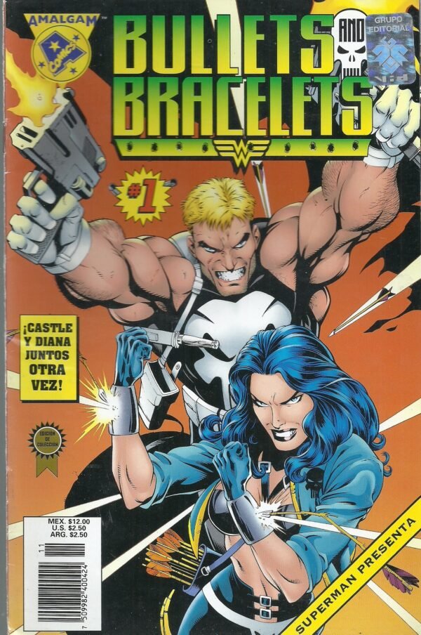 COMICS BULLETS BRACELETS N°1 AMALGAM
