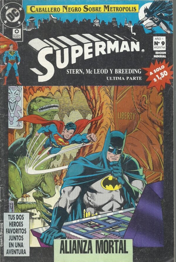 COMICS SUPERMAN CABALLERO NEGRO SOBRE METROPOLIS DC PERFIL