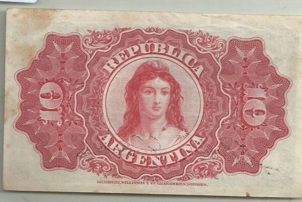ARGENTINA 10 CENTAVOS FRACCIONARIO BOT 1046 VF - Imagen 2