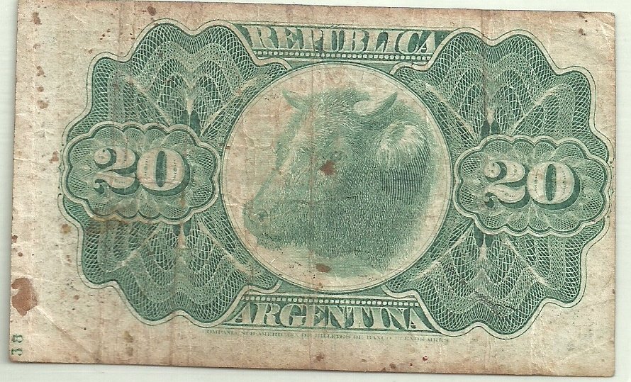 ARGENTINA 20 CENTAVOS FRACCIONARIO BOT 1025 - Imagen 2