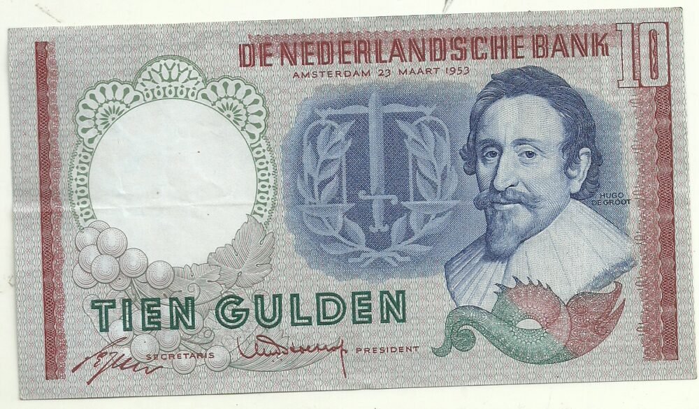 HOLANDA 10 GULDEN 1953 P 85 XF