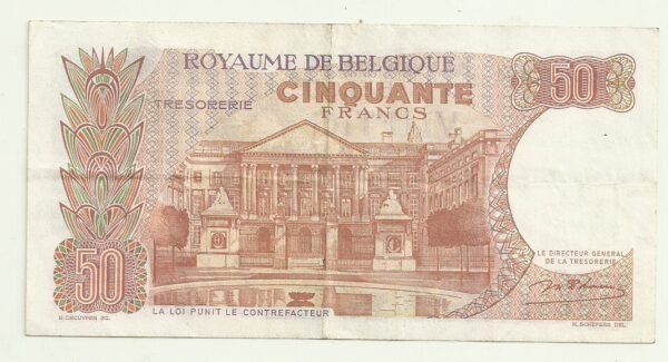 BELGICA 50 FRANCS 16/5/1966 P 139 - Image 2