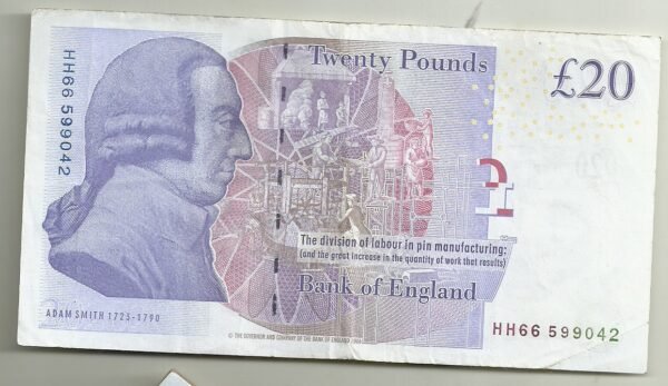 INGLATERRA 20 POUNDS P 392 - Imagen 2