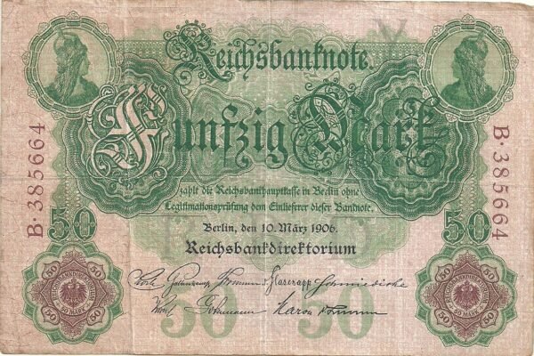ALEMANIA 50 MARK 1906 P 26