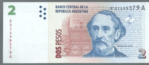 ARGENTINA 2 PESOS REPOSICION BOT 3218 UNC