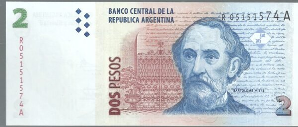 ARGENTINA 2 PESOS REPOSICION BOT 3246 UNC