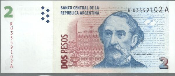 ARGENTINA 2 PESOS REPOSICION BOT 3236 UNC