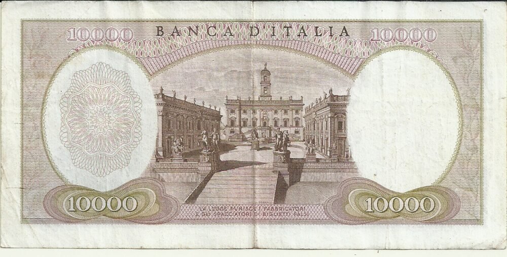 ITALIA 10000 LIRAS P97b VF+ - Imagen 2
