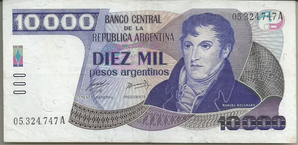 ARGENTINA 10000 PESOS ARGENTINOS BOT 2641 VF