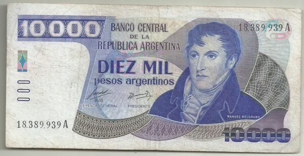 ARGENTINA 10000 PESOS ARGENTINOS BOT 2641 VF-