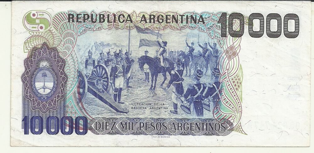 ARGENTINA 10000 PESOS ARGENTINOS BOT 2641 VF - Imagen 2