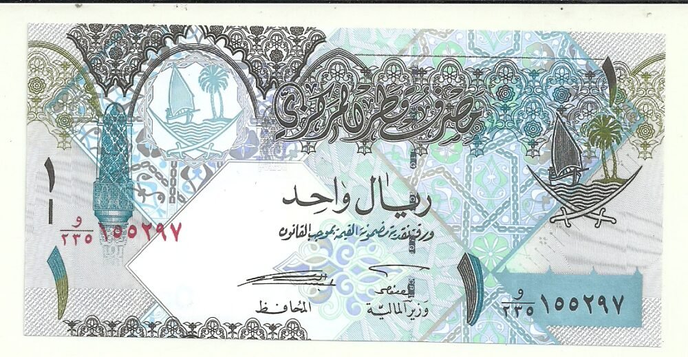 QATAR 1 RIYAL 2008 P20 UNC