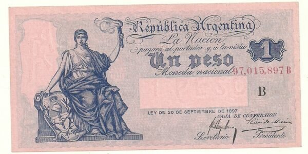 ARGENTINA 1 PESOS CAJA CONVERSION BOT 1548 UNC-