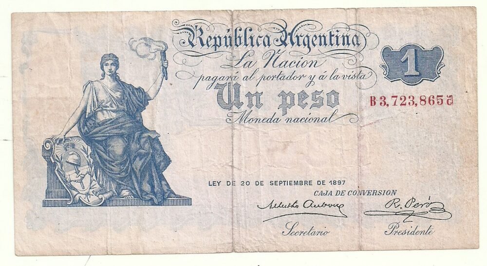 ARGENTINA 1 PESOS CAJA CONVERSION MACRO BOT 1409 F++