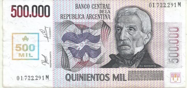 ARGENTINA 500000 AUSTRALES TRASNSITORIO BOT 2897