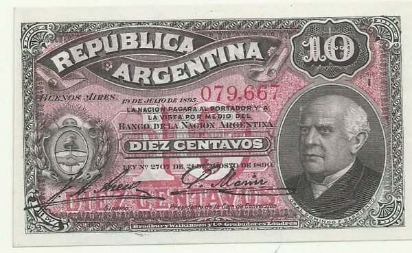 ARGENTINA FRACCIONARIO 10 CENTAVOS  BOT 1046 UNC