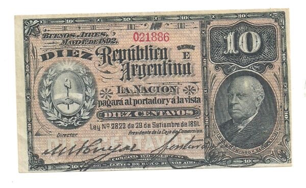 ARGENTINA FRACCIONARIO 10 CENTAVOS  BOT 1036 UNC XF++