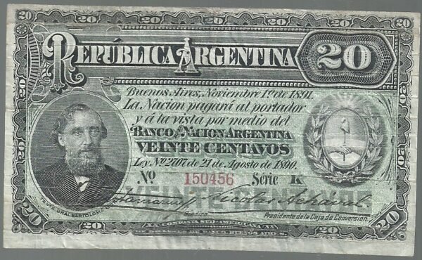 ARGENTINA FRACCIONARIO 20 CENTAVOS BOT 1023