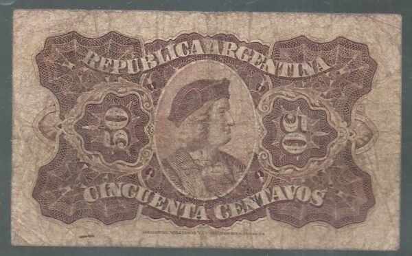 ARGENTINA FRACCIONARIO 50 CENTAVOS  BOT 1052 VF- - Image 2