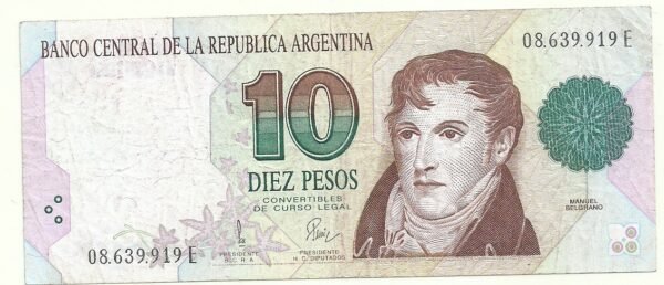 ARGENTINA 10 PESOS BOT 3048 VF