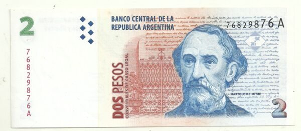 ARGENTINA 2 PESOS BOT 3202 AU SERIE A