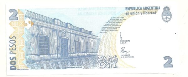 ARGENTINA 2 PESOS BOT 3206 UNC SERIE C - Imagen 2