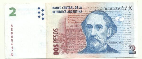 ARGENTINA 2 PESOS BOT 3240 XF-SERIE K