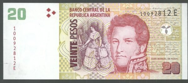 ARGENTINA 20 PESOS BOT 3527 UNC SERIE E