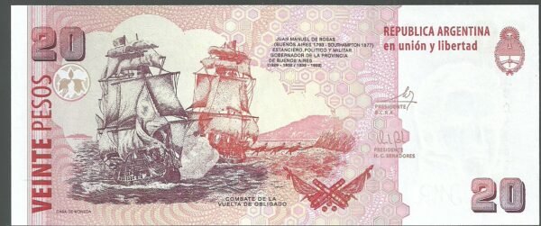 ARGENTINA 20 PESOS BOT 3527 UNC SERIE E - Imagen 2