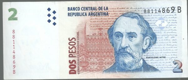 ARGENTINA 2 PESOS BOT 3204 XF